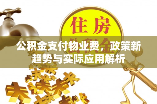 庐山公积金支付物业费，政策新趋势与实际应用解析