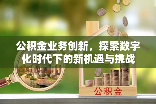 庐山公积金业务创新，探索数字化时代下的新机遇与挑战