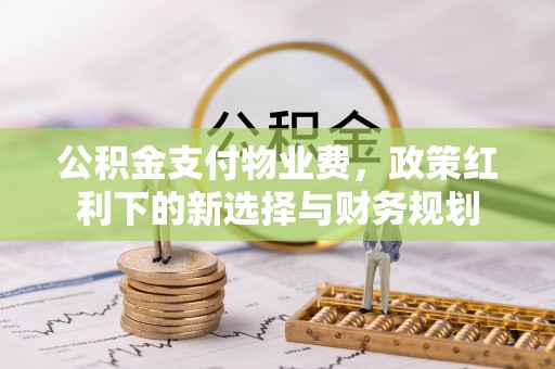 庐山公积金支付物业费，政策红利下的新选择与财务规划