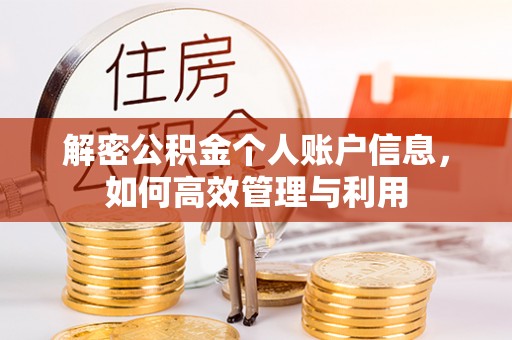 庐山解密公积金个人账户信息，如何高效管理与利用