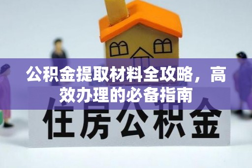 庐山公积金提取材料全攻略，高效办理的必备指南