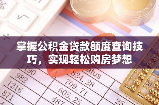 庐山掌握公积金贷款额度查询技巧，实现轻松购房梦想