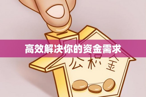 庐山高效解决你的资金需求