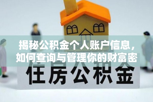 庐山揭秘公积金个人账户信息，如何查询与管理你的财富密码